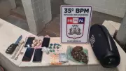 Operação da PM apreende drogas, dinheiro e objetos de valor em Santarém: ação no bairro Santo André