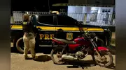 PRF recupera moto roubada com placa adulterada na BR-163