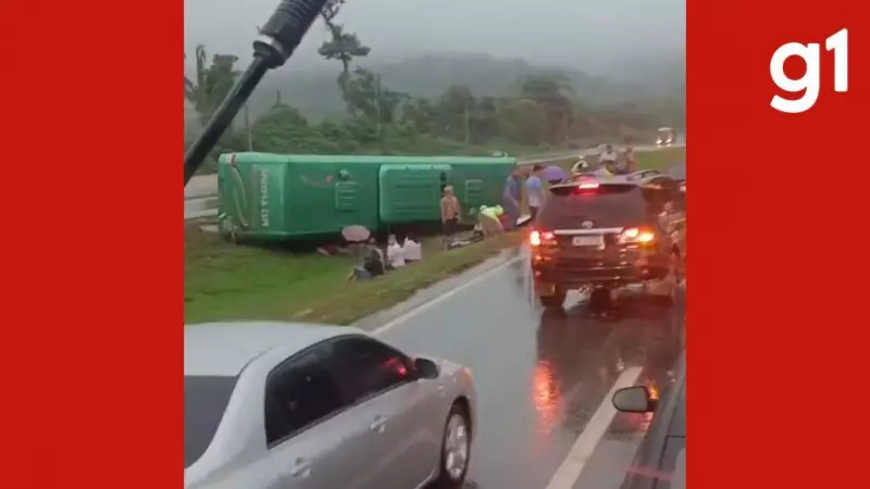 Acidente com ônibus deixa 7 feridos na BR-364, em Nobres (MT)
