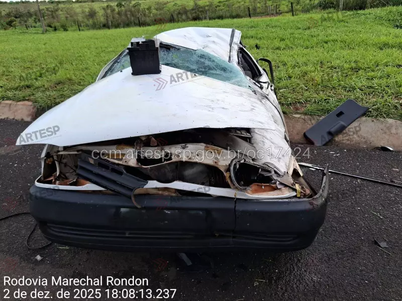 Acidente fatal na SP-300: carro capota em Bauru e deixa uma vítima