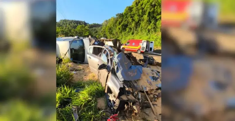 Acidente grave na BR-282 em Xaxim mata duas pessoas e deixa feridos