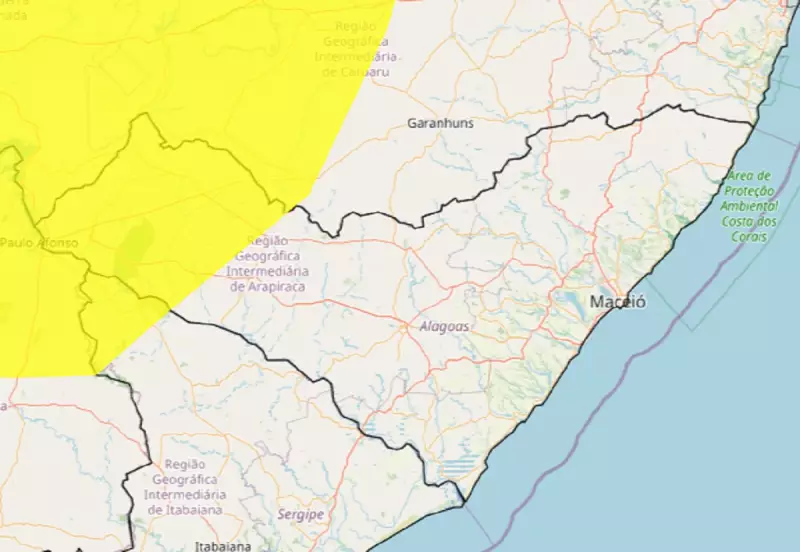 Alerta: 16 cidades de Alagoas em risco por baixa umidade do ar