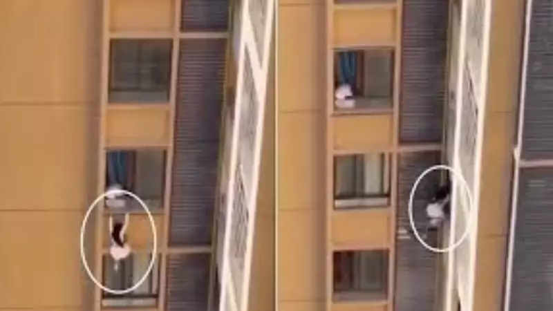 Amante foge por janela do 10º andar ao ser surpreendida por esposa na China