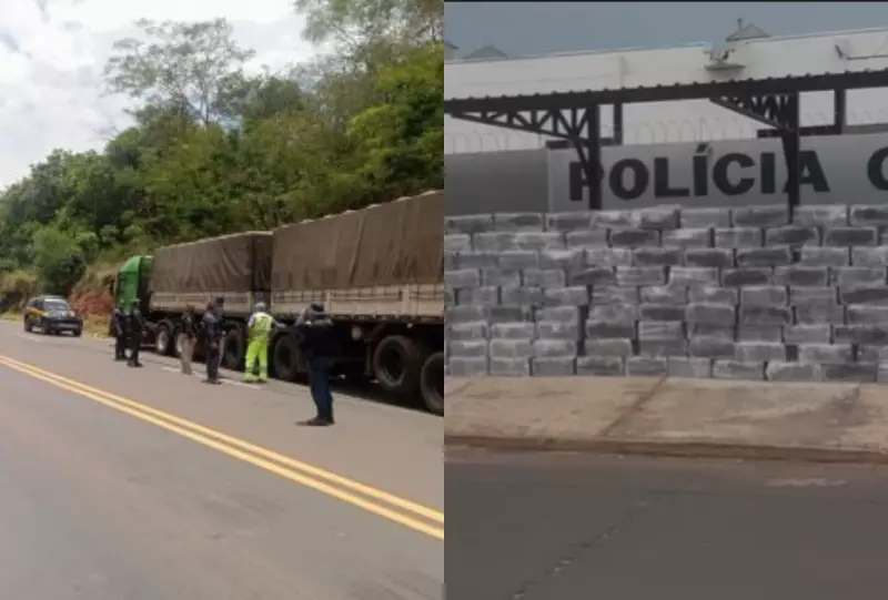 Ação conjunta apreende 5,6 toneladas de maconha em bitrem na BR-158