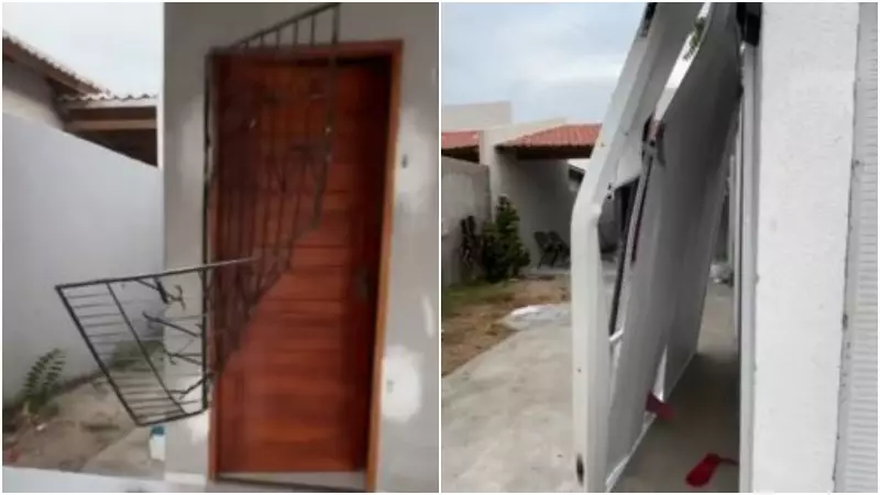 Assalto violento em Horizonte: criminosos derrubam portão e fazem mulheres reféns