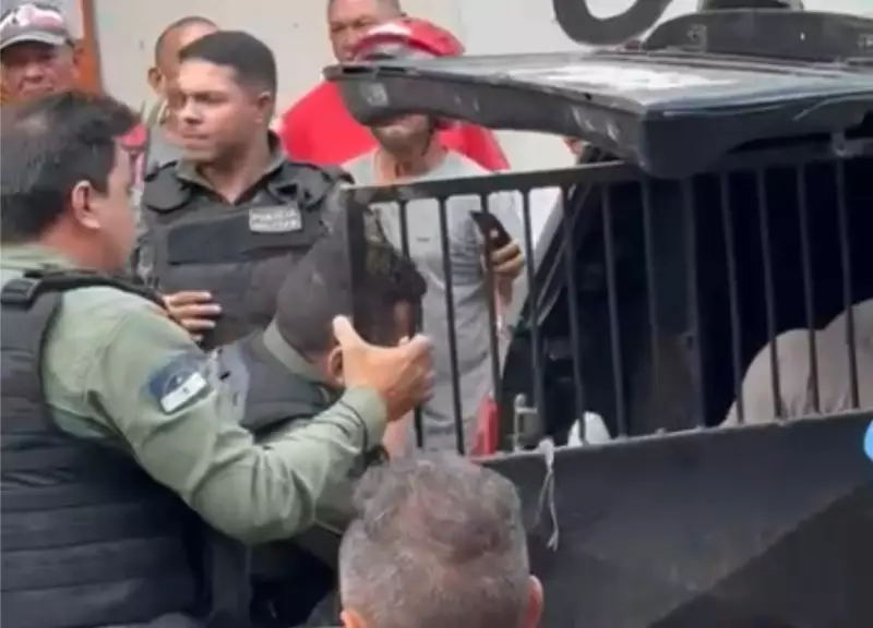 Comerciante preso após agredir funcionária e tentar chutar PMs em Caruaru