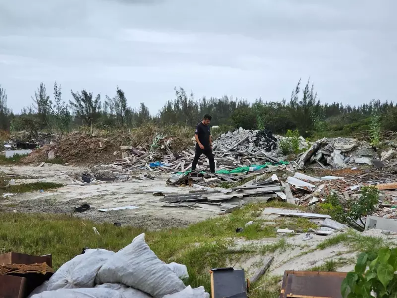Fiscalização flagra descarte ilegal de lixo em área particular de Arraial do Cabo