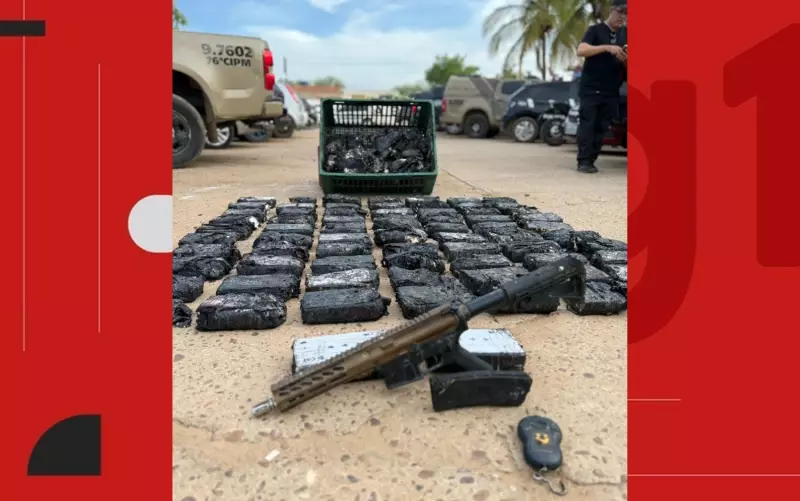 Fuzil e 110 kg de cocaína apreendidos após incêndio em casa na Bahia