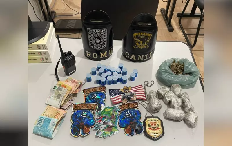 GCM e Polícia Civil apreendem drogas com embalagens do 'Monstro do Biscoito' em Itapeva
