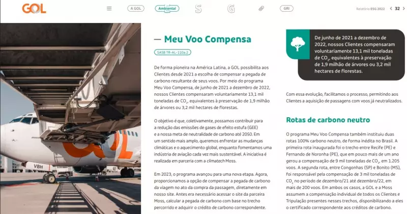Gol é acionada por greenwashing: programa de compensação de carbono usava tokens questionáveis