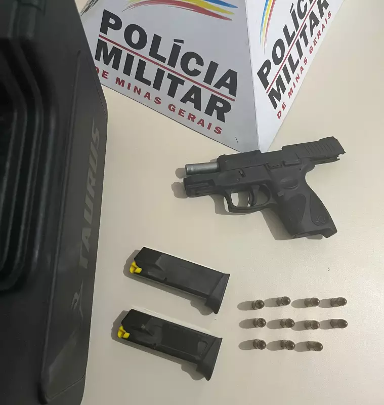Homem de 55 anos preso por ameaçar mulher e filho com arma em Salinas