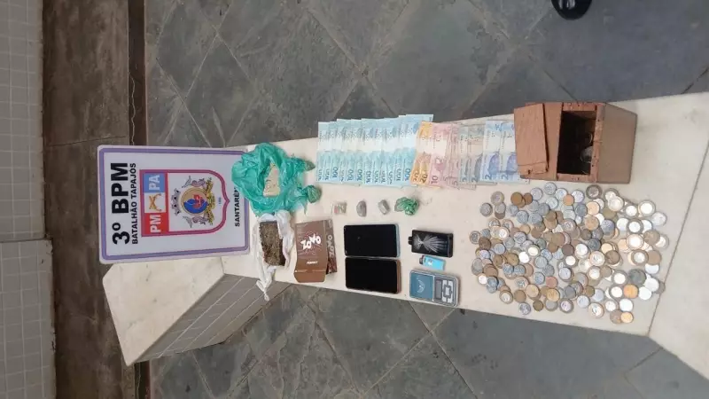 Homem preso com drogas próximo a escola em Santarém, PA