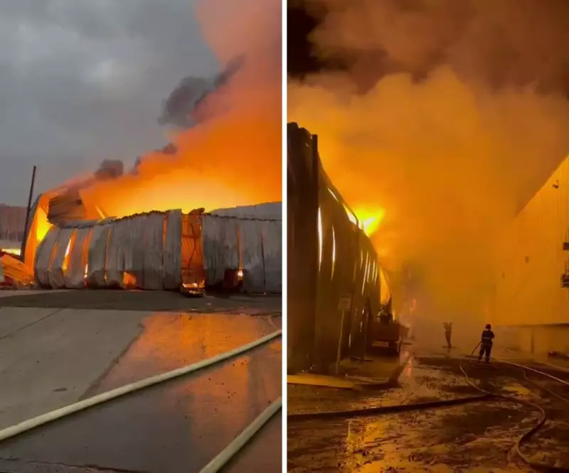 Incêndio consome fábrica de tapetes para pets em Monte Mor por 11 horas