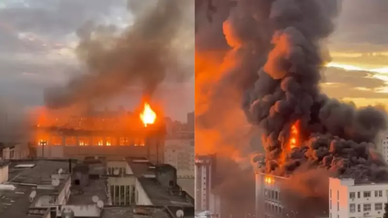 Incêndio de grandes proporções atinge Colégio Marista Santa Maria, de 120 anos