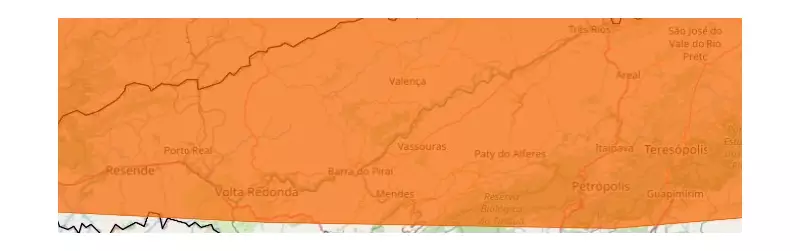 Inmet emite alerta de chuvas intensas para 24 cidades do Sul do Rio e Costa Verde
