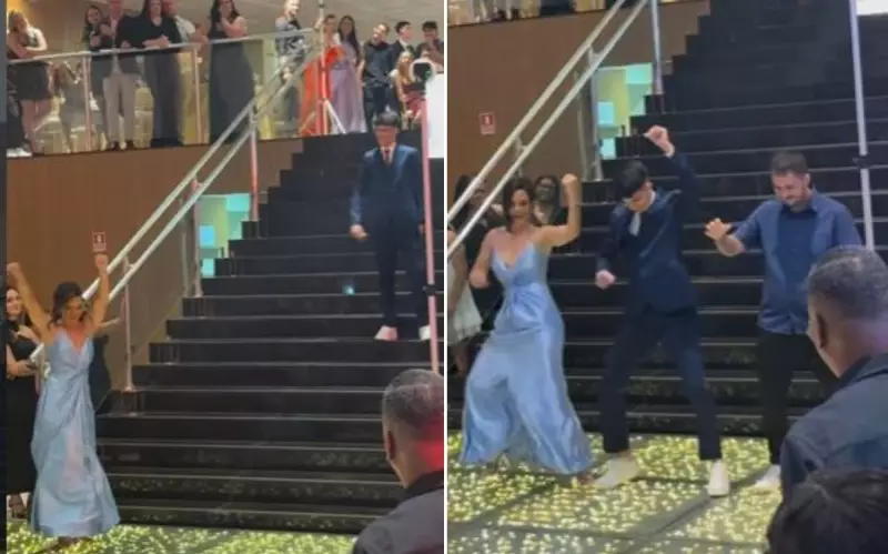 Mãe e filho viralizam com dança em formatura de medicina em Goiás