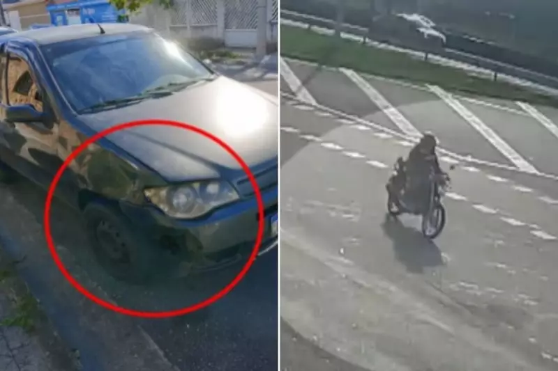 Motorista é indiciado por tentativa de homicídio após perseguir e atropelar motociclista em Praia Grande