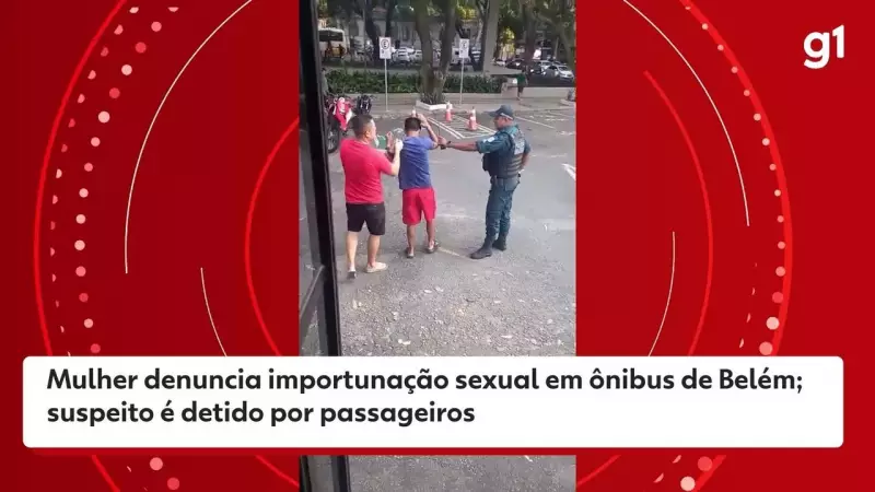 Mulher denuncia assédio sexual em ônibus de Belém; suspeito é detido por passageiros