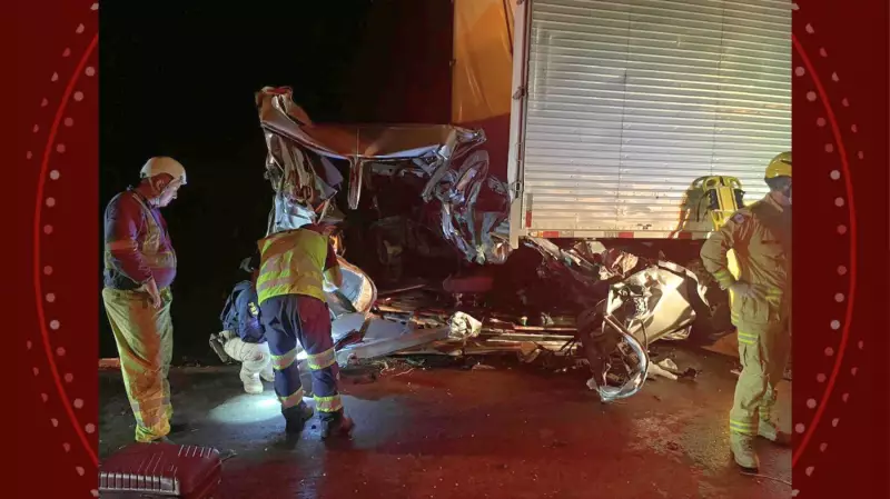 Mulher morre em engavetamento com 6 veículos na Serra da Esperança, PR