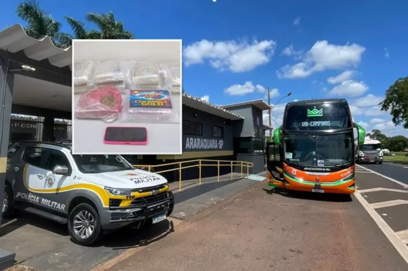 Mulher presa com 10,48 kg de maconha em ônibus na SP-310 em Araraquara