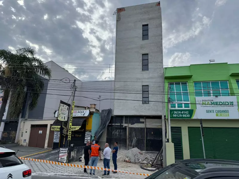 Obra embargada e 6 imóveis interditados por risco de queda em Taubaté