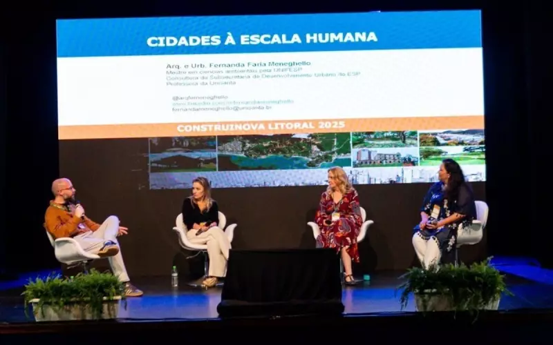 Painel no Construinova Litoral debate cidades inteligentes e ESG para futuro sustentável