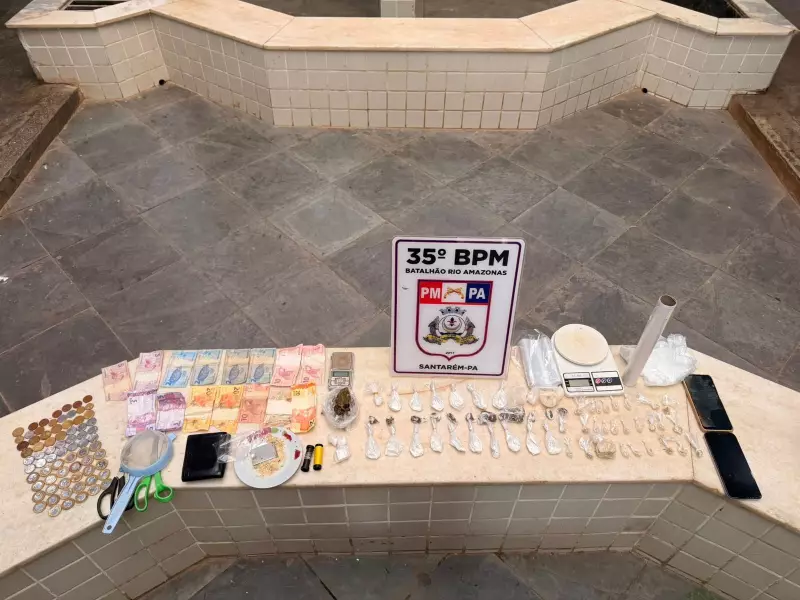 PM apreende drogas e prende suspeito de tráfico em Santarém (PA)