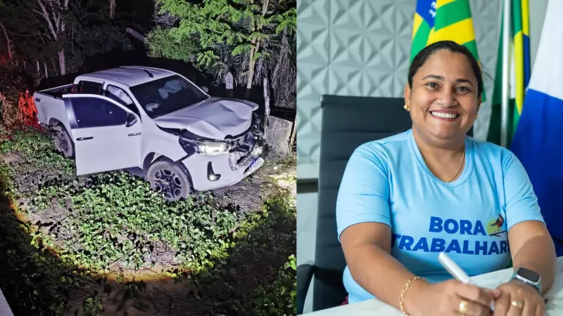 Prefeita grávida de Boqueirão do Piauí sofre acidente ao colidir com vaca na estrada
