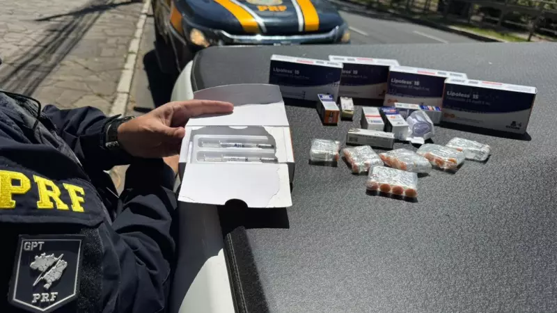 PRF prende 5 e apreende 62 canetas emagrecedoras ilegais do Paraguai no RS