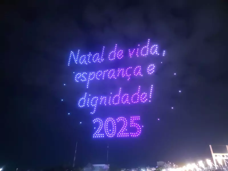 Show com 600 drones ilumina céu de Rio Branco em espetáculo de Natal de R$ 747 mil