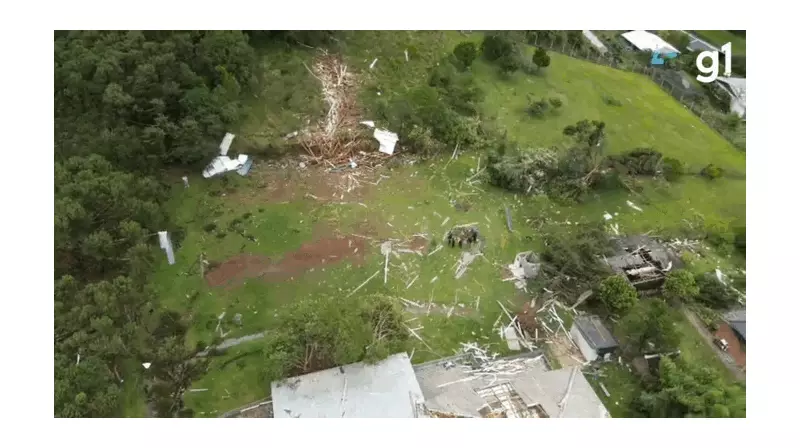Tornado atinge Farroupilha (RS): segundo em 15 dias causa destelhamentos e danos
