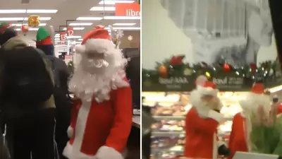 Elfos e Papais Noéis roubam R$ 16 mil em comida para doar no Canadá