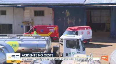 Explosão em empresa de tanques em Chapecó deixa dois feridos