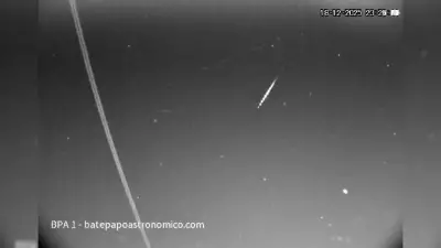 Meteoro e satélites Starlink iluminam céu do RS em evento raro