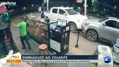 Motorista embriagado bate em dois carros e é preso em flagrante em Santarém