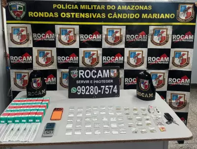 Prisão em flagrante: homem é detido com cetamina e drogas sintéticas próximo a shopping em Manaus