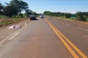 Adolescente morre atropelado na BR-376 ao tentar cruzar rodovia de bicicleta