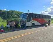 Assaltante de 19 anos rende passageiros em ônibus e tenta fugir na LMG-766