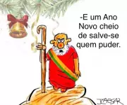 Charge de J.Caesar critica gestão de Ricardo Nunes em São Paulo