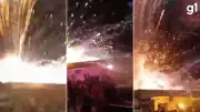 Fogos de artifício atingem público em festa de Natal no RS; há feridos graves