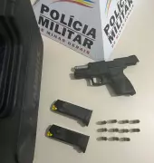 Homem de 55 anos preso por ameaçar mulher e filho com arma em Salinas