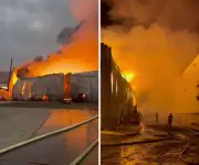 Incêndio consome fábrica de tapetes para pets em Monte Mor por 11 horas