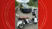 Jovem é flagrado com scooter elétrica a 73 km/h na BR-101, mais que o dobro do permitido