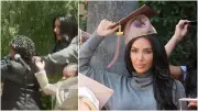 Kim Kardashian transforma briga dos filhos em formatura em cena para reality