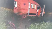 Paciente morre após ambulância capotar na MT-242 em Ipiranga do Norte