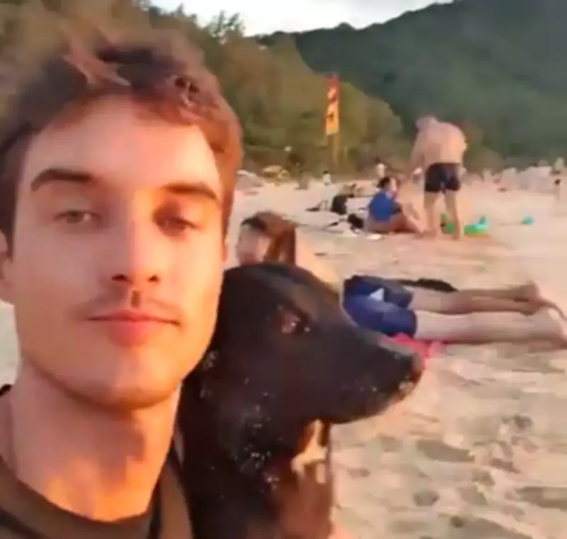 É #FAKE que vídeo viral de cachorro na praia seja do cão Orelha, morto em SC