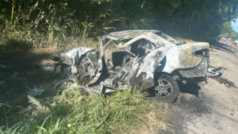 Acidente entre carro e ônibus deixa duas pessoas em estado grave em São Sebastião