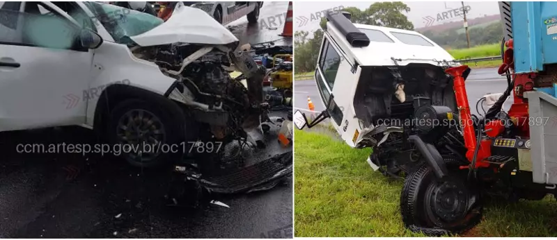 Acidente grave na SP-215 em Descalvado deixa dois feridos, um em estado grave