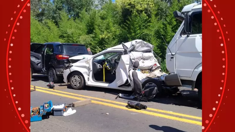 Acidente na BR-476 em União da Vitória deixa seis feridos, três em estado grave