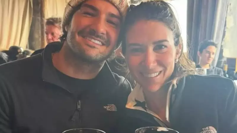Alexandre Pato e Rebeca Abravanel curtem férias na neve dos Alpes franceses